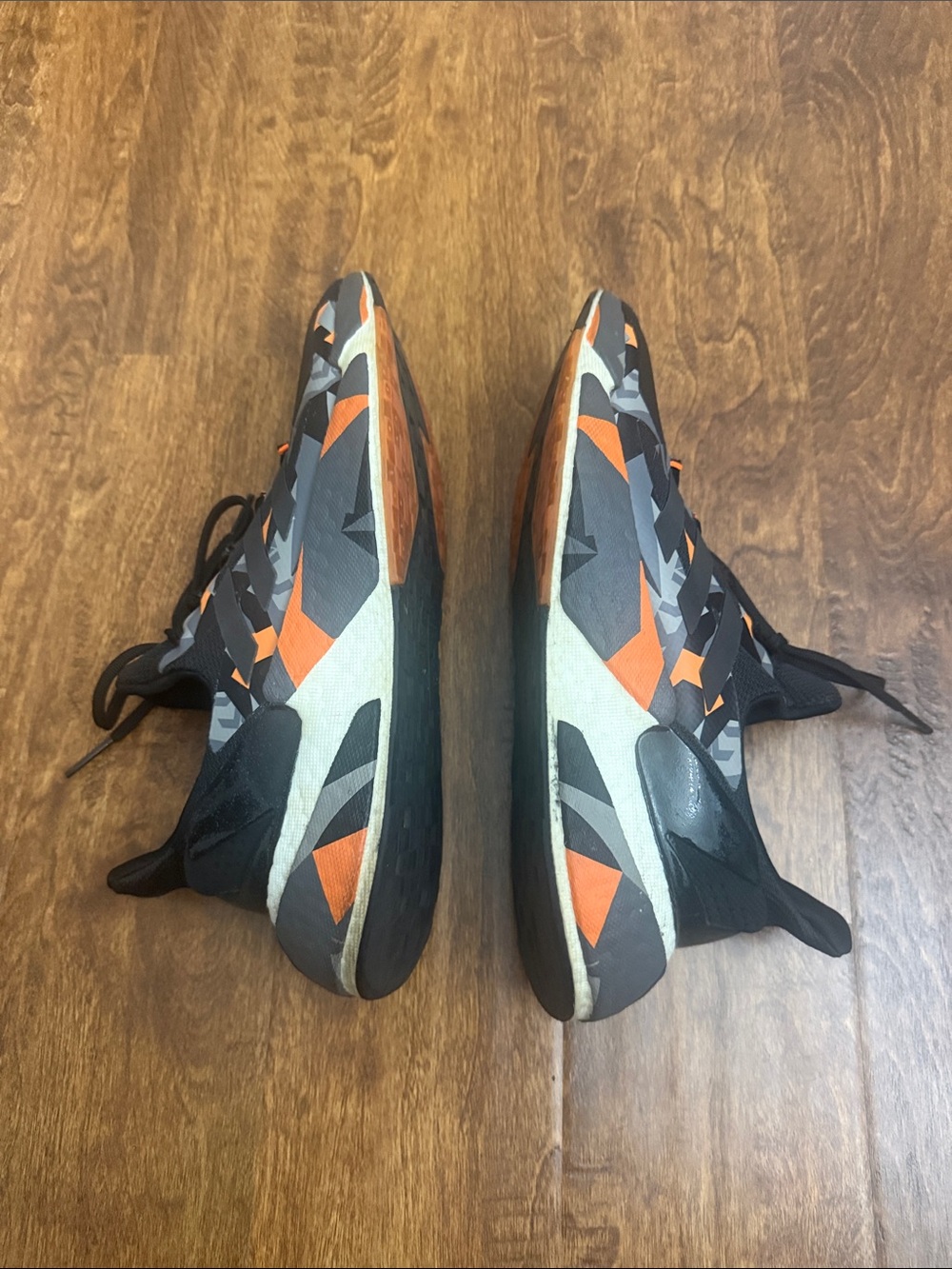 adidas Black Sneakers with Orange & Gray Graphic Midsole - Picture 12 of 12